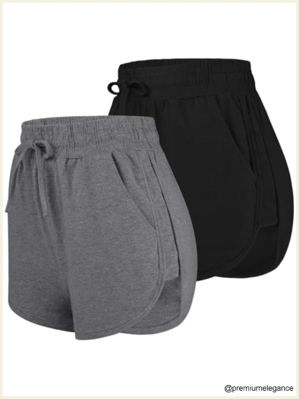 2 Pack Cotton Yoga Shorts Women Summer Running Gym Athletic with Pockets